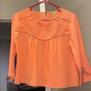 Gianni Bini Neon Coral Top